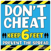 Don't Cheat Magnet, Blue, 5 x 5