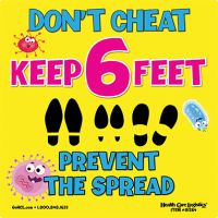 Don't Cheat Floor Marker Yellow  