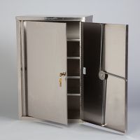 Stainless Steel Narcotic Cabinet, 2 Locks, 2 Doors8222 