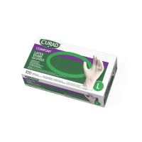 Accucare Latex Exam Gloves Large Beige Non-Sterile, 100/Box