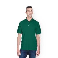 100% Polyester Cool and Dry Stain-Release Performance Polo Shirt, Men's, Forest Green, Size M
