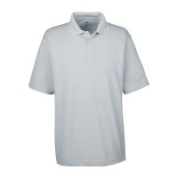 100% Polyester Cool and Dry Stain-Release Performance Polo Shirt, Men's, Gray, Size 4XL