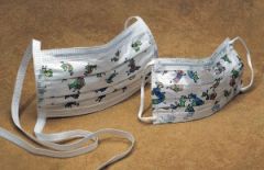 Procedure Mask Cardinal Health  Pleated Earloops Child Size Kid Design (Dancing Bandages) NonSterile Not Rated Pediatric
