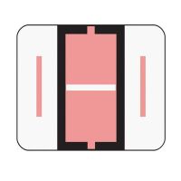BCCR Bar-Style Permanent Alphabetical Labels I Pink 500/Roll 500/Pk