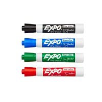 EXPO Low-Odor Dry-Erase Markers Bullet Pt Assorted Colors 4/Pack