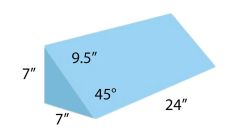 AliMed  45 Degree Triangle Positioning Wedge, Uncovered