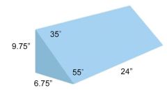 AliMed  Double Angle Positioning Wedge, Uncovered