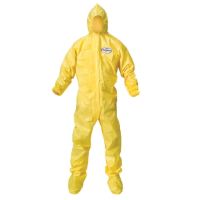 Coverall with Hood and Boot Covers KleenGuard  A70 Medium Yellow Disposable NonSterile