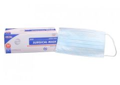 Surgical Mask Dukal Pleated Tie Closure One Size Fits Most Blue NonSterile ASTM Level 1 Adult