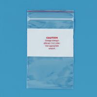 Easy-Write Reloc Zippit  Bags, Caution Dosage Strength, 4 x 6