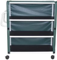 3 Shelf Linen Cart with Cover 300 Series 4TW Caster 175 lbs. 3 Shelves 24 X 50 Inch
