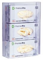 Glove Box Holder PremierPro Horizontal or Vertical Mounted 3-Box Capacity Clear 3.8 X 10.8 X 15.4 Inch Plastic