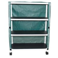 3 Shelf Linen Cart with Cover Echo Series 100 lbs. 3 Shelves 20 X 45 Inch