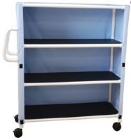 3 Shelf Linen Cart with Cover 300 Series 4TW Caster 125 lbs. 3 Shelves 20 X 45 Inch 989446