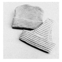 Baby Boggans Hat, 4" x 5", 2-Ply, Pink, Blue, White