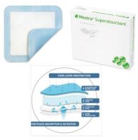 Mextra Superabsorbent Foam Dressings, 12.5 x 12.5 cm (5" x 5") ALA610000Z