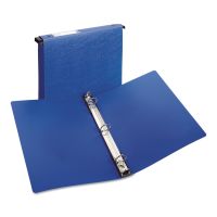 1" Poly Hanging Storage Binder with Round Rings, 11" x 8-1/2", Blue