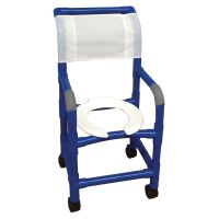BLUE shower chair 15" small adult or pediatric needs open front seat