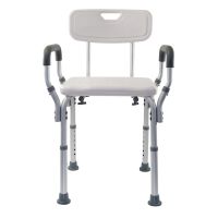 Essential Medical B3011 Adjustable Molded Shower Bench w/ Arms & Back