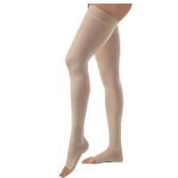 Unisex Relief Thigh-High Compression Stockings Open Toe, Small