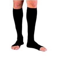 Men Knee-High Firm Compression Socks, Open Toe, XL
