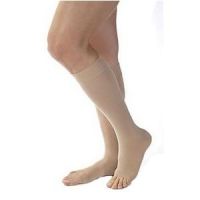Women's Opaque Knee-High Firm Compression Stockings, Medium, Natural
