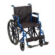 Drive Blue Streak Wheelchair-Swing Away Footrests-16" Seat