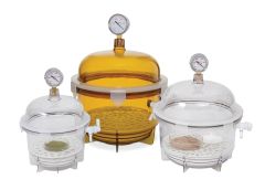 Lab Companion Amber Polycarbonate Round Style Vacuum Desiccator, 10 L