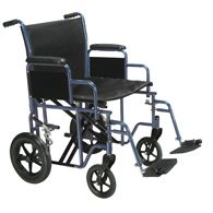 Drive Bariatric Wheelchair-Swing Away Footrest-22" Seat-Blue