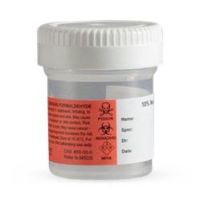 Prefilled Formalin Specimen Container, Inner Seal, 15 mL, 7.5 mL Fill
