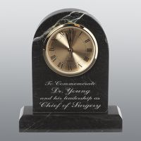Marble Zebra Clock, Personalized 