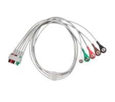 AHA Multi-Link Individually Replaceable 5-Lead Leadwire Set with Snap Connectors, Mixed Length, 130 cm and 74 cm