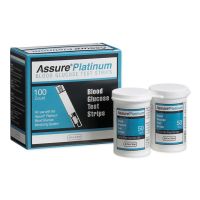 Assure Platinum Blood Glucose Test Strips, 100/Bx CMD500100Z