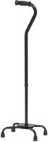 ProBasics Bariatric Quad Cane, Large Base (Black), 500 lb Weight Capacity