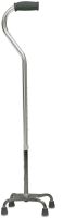 ProBasics Quad Cane, Small Base (Silver), 300 lb Weight Capacity