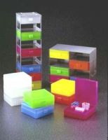 100-Place Microtube Box with Hinged Lid, Natural, 100 x 1.5/2.0 mL