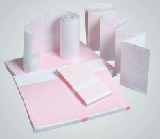 ECG Recording Paper for Mac Machines, Z-Fold, Red Grid, Blank Date Area, 8.5" x 11"/CRM9828061H