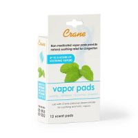 Nonmedicated Vapor Pads for Use with Crane or Vicks Steam Inhalers, 12/PK