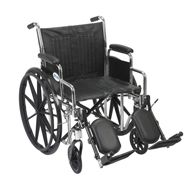 Drive Chrome Sport Wheelchair-Desk Arms & Elevate Leg Rest-16"
