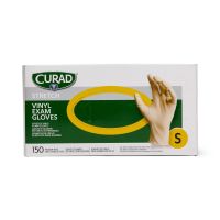 CURAD Stretch Vinyl Exam Gloves, Size S