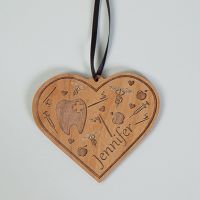 Dental Etched Wood Ornament, Personalized