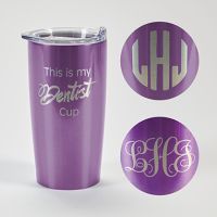 Himalayan Tumbler, Purple, Dentist, Personalized