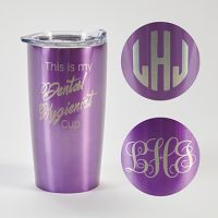 Himalayan Tumbler, Purple, Dental Hygienist, Personalized