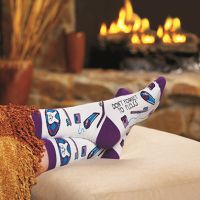 Plaid Oval Tooth Socks