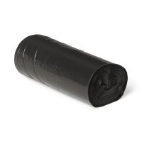 Low-Denstiy Post-Consumer Trash Liners, Black, 38"x 60", 1.5 Mil, Flat