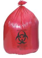 Bin Liner Roll, Red, Biohazard, 30" x 43"