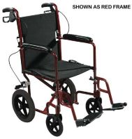 Expedition Aluminum Transport Chair w/Loop Locks, 19" Blue