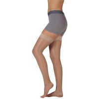 Juzo 2002 Soft Thigh High Stocking w/ Silicone Border-Size IV-Black