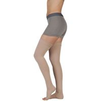 Juzo 2002 Soft Thigh High Stocking w/ Silicone Border-Size II-Cinnamon