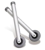 3" dia. Rubber Fixed Wheels for Walkers, 8-Hole Adjustable